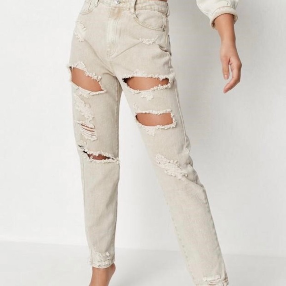 Missguided Denim - Missguided ripped mom jeans